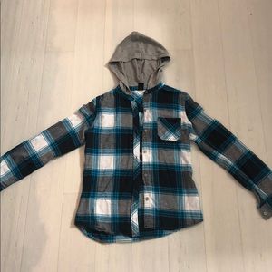 Plaid Empyre hooded button down